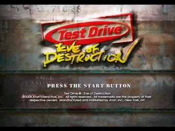 Test Drive Eve of Destruction (USA) screen shot title